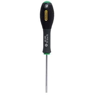 Stanley 1-65-395 Tournevis Tamper Torx Tt15X75Mm Gamme FatMax - Fabriqués En France - Lame En Acier - Sablage De L'Empreinte - P