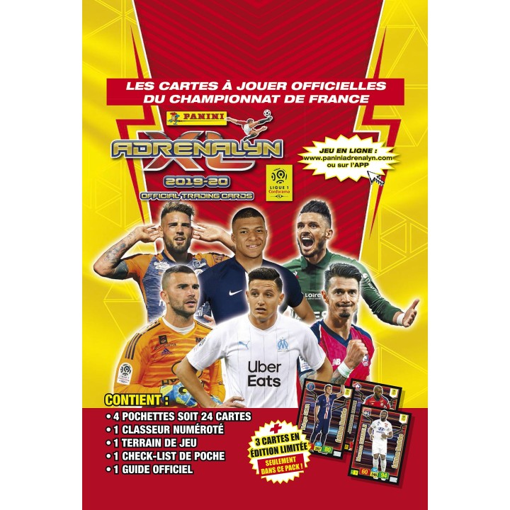 Panini France SA-Starter-pack (1 classeur + 24 3 cartes EL + 1 guide + 1 terrain de jeu) FOOT TCG ADRENALYN XL 2019-20, 2526-014