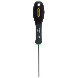 Stanley 1-65-340 Tournevis Tamper Torx Tt10X75Mm Gamme FatMax - Fabriqués En France - Lame En Acier - Sablage De L'Empreinte - P