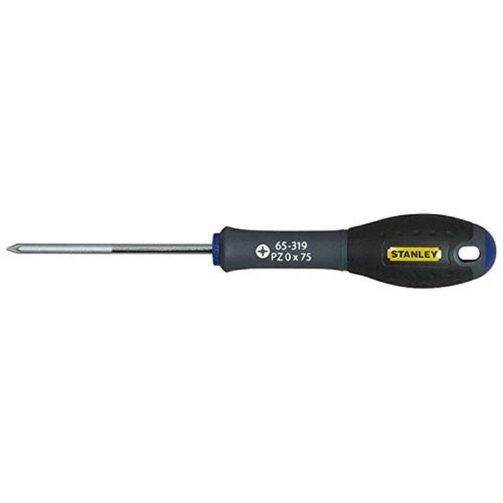 Stanley 1-65-319 Tournevis Pz0 75 Mm - Gamme FatMax - Fabriqués En France - Lame En Acier - Sablage De L'Empreinte - Poignée Sof