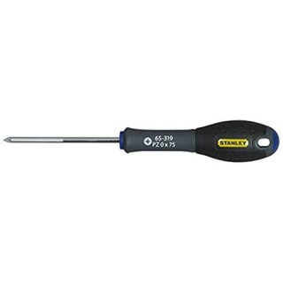Stanley 1-65-319 Tournevis Pz0 75 Mm - Gamme FatMax - Fabriqués En France - Lame En Acier - Sablage De L'Empreinte - Poignée Sof