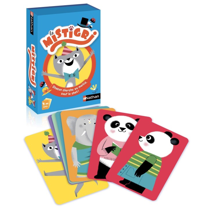 Nathan - Mistigri - Jeu de cartes pour enfant dès 4 ans - Jeu de paires pour 2 joueurs