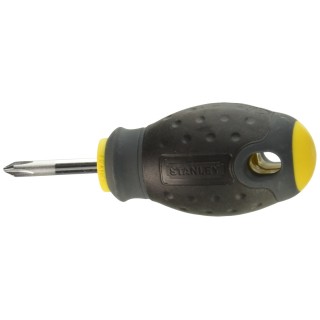 Stanley 1-65-406- Tournevis Gamme FatMax Pozidriv Boule Ph1 - Fabriqués En France - Lame En Acier - Revêtement Polyamide Anticor