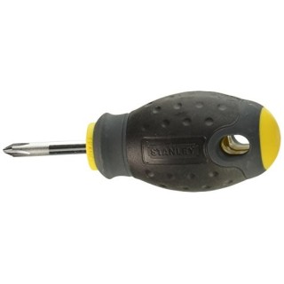 Stanley 1-65-406- Tournevis Gamme FatMax Pozidriv Boule Ph1 - Fabriqués En France - Lame En Acier - Revêtement Polyamide Anticor