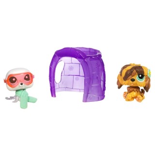 Littlest PetShop Hasbro 1480 - Poupée - Petshop Hiver - Phoque et Chien de Berger