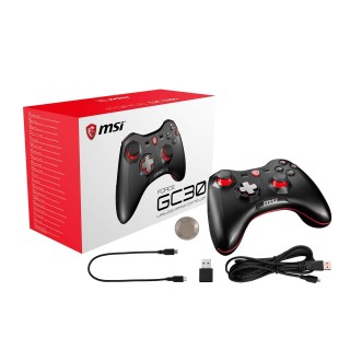 MSI FORCE GC30 - Manette sans-fil avec croix interchangeable pour PC sous Windows et Smartphones Android