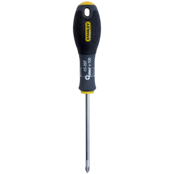 Stanley 1-65-207 Tournevis Phillips Ph1X100Mm Gamme FatMax - Fabriqués En France - Lame En Acier - Sablage De L'Empreinte - Poig