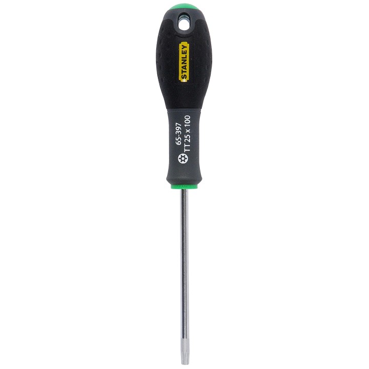 Stanley 1-65-397 Tournevis Tt25 100 Mm - Gamme FatMax - Fabriqués En France - Lame En Acier - Sablage De L'Empreinte - Poignée S