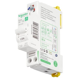 Schneider Electric R9PFC620 Disjoncteur, Blanc