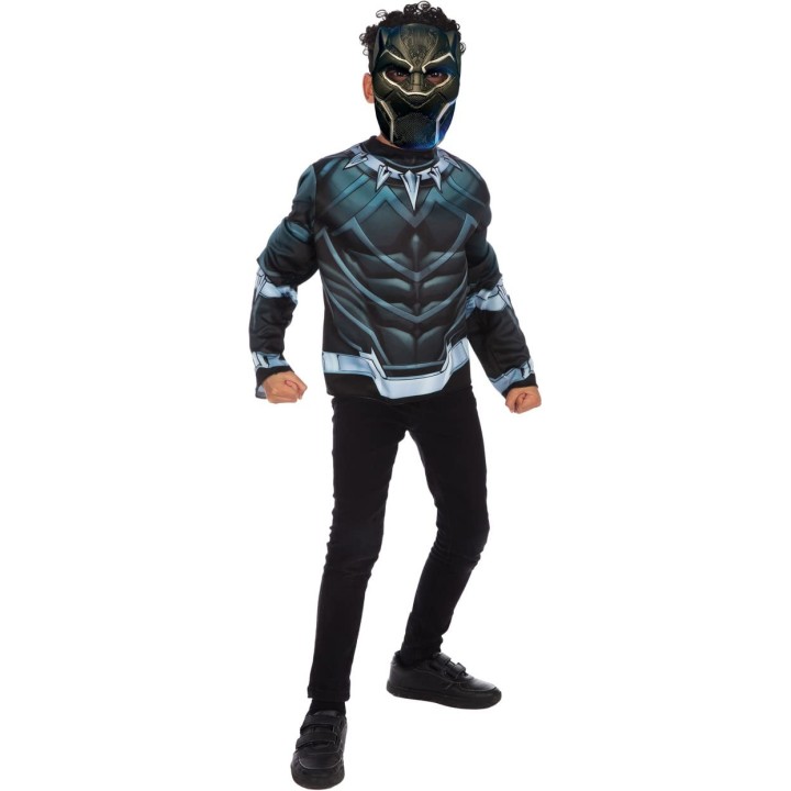 Rubies - AVENGERS officiel -Top classique Black Panther + masque - Taille unique 5-8 ans