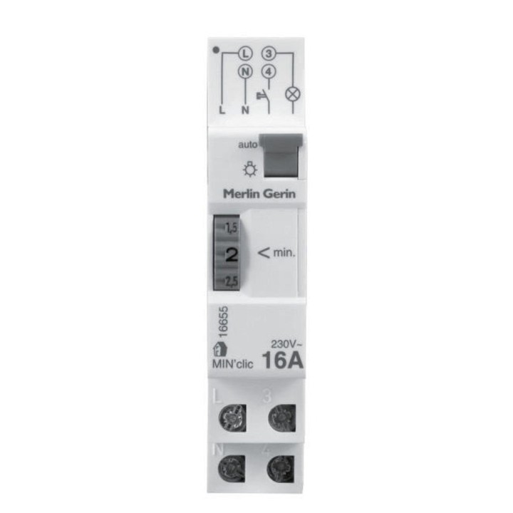 Schneider Electric 16655 Minuterie min'clic 1 à 7minutes 1 module
