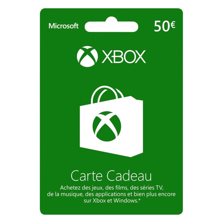 Carte Xbox Live de 50 EUR