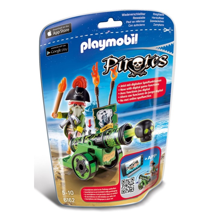 Playmobil - 6162 - Capitaine Pirate avec Canon Vert