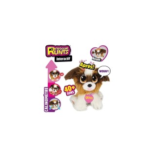 Rescue Runts, Peluche interactive Saint Bernard à adopter, Peluche enfant, animal à soigner, marron, 3 ans et plus