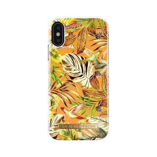 IDEAL OF SWEDEN Mango Jungle Coque de protection pour iPhone X/iPhone XS Doublure en microfibre Compatible chargeur sans fil Qi