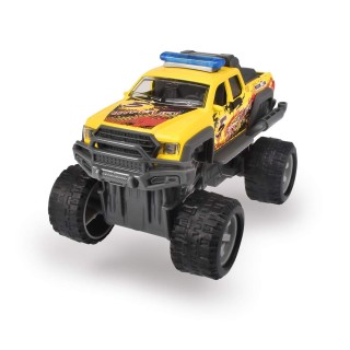 Dickie Toys Rally Monster Voiture avec Moteur à rétropulence, pneus en Caoutchouc, Suspension, 3 Couleurs Assorties, livré en 1 