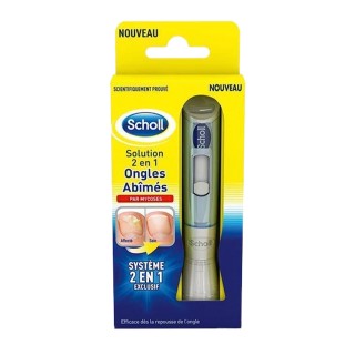 Scholl Solution 2 en 1 pour Mycose des Ongles Pieds - Prévention et Traitement Ongles Abîmés - 3,8ml