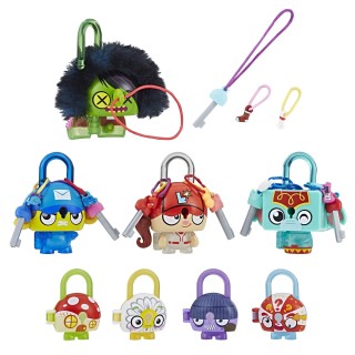 Lock Stars- Figurine Pack de 4 Cadenas à Collectionner, E4819, Multicolore
