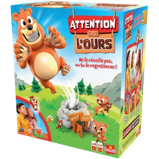 ATTENTION À L'OURS - Jeu de Société pour Enfants À partir de 4 ans - Fun en Famille ou Entre Amis- Développe Concentration et De
