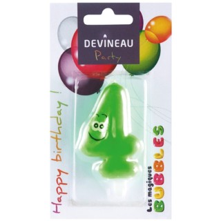 Devineau 1506004 Bougie Effet Fluo N°4 Vert/Orange