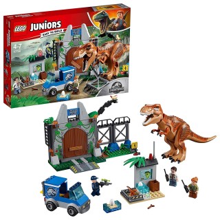 LEGO Juniors Jurassic World - l'Evasion du Tyrannosaure - 10758 - Jeu de Construction, Multicolore