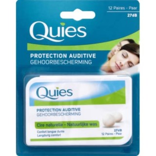 Quies Protection Auditive à la Cire Naturelle 12 Paires