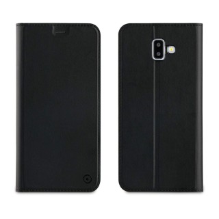 Muvit Folio – étui pour Samsung Galaxy J6 Plus (Fonction Support et Porte-Cartes) Noir