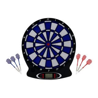 Cible de fléchettes électronique, Jeux Multiples avec 6 fléchettes de Couleur, Cible de fléchettes électronique 18 Jeux de 1 à 8