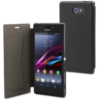 Muvit SESLI0089 Etui Folio slim pour Sony Xperia M2 Noir