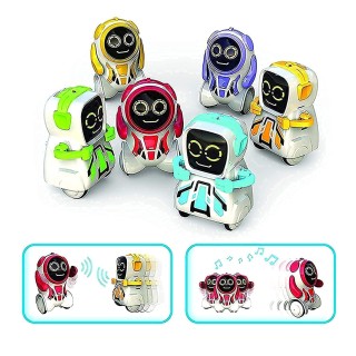 Ycoo by Silverlit - Pokibot 8 cm - Mini Robot Interactif qui Avance et Interagit avec d'autres Pokibot - Jouet avec Enregistreme