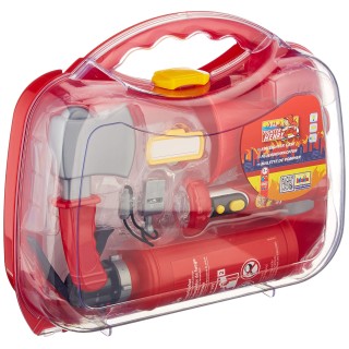 Theo Klein 8982 Mallette Pompier « Fire Fighter Henry » Comprent Un Extincteur Avec Fonction De Pulvérisation Lampetorche Piles 