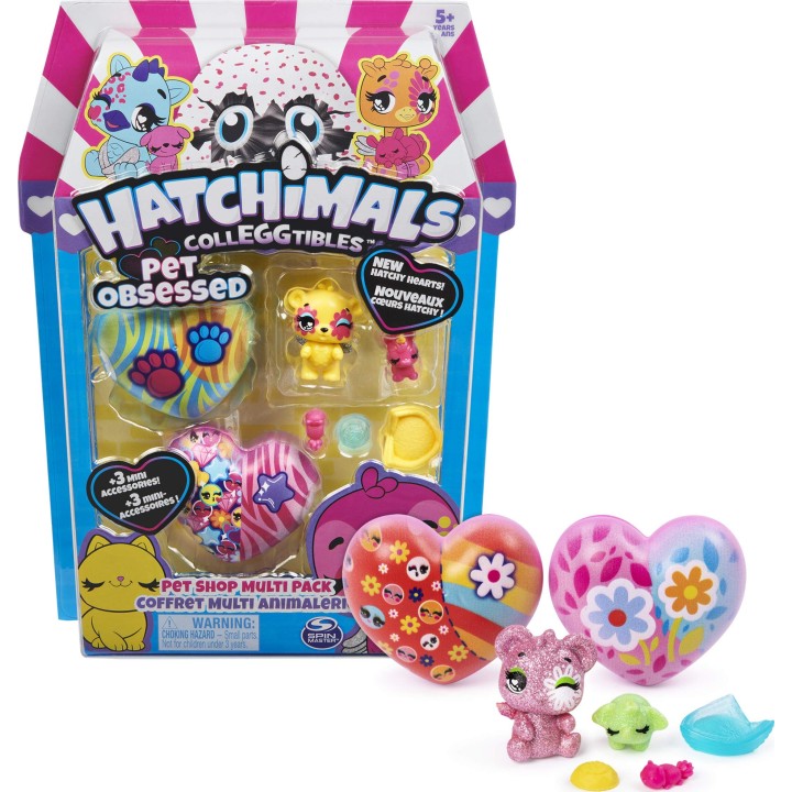 Hatchimals à Collectionner - 6054182 - Jouet enfant - Pack de 3 Hatchimals + 3 animaux Saison 7 - Modèles aléatoires