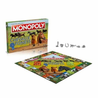 WINNING MOVES - MONOPOLY CHEVAUX ET PONEYS - Jeu de société - Jeu de Plateau - Version française, 2-6joueurs, A partir de 8 ans.