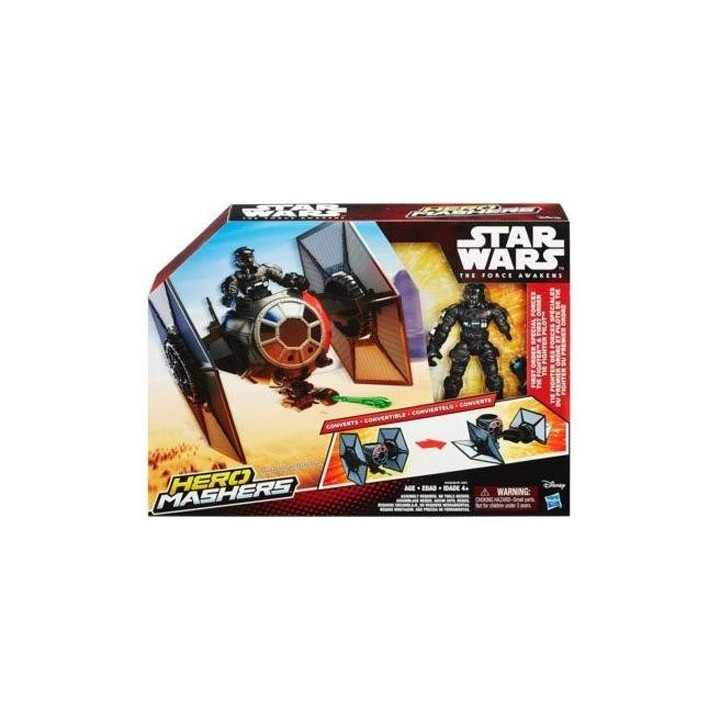 HASBRO HERO MASHERS STAR WARS THE FORCE AWAKENS - FIRST ORDER SPECIAL FORCES TIE FIGHTER &FIRST ORDER TIE FIGHTER PILOT (B3703)