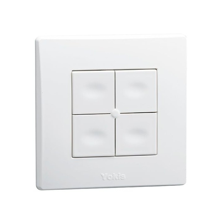 télécommande murale - 4 touches - power - yokis tlm4t45p