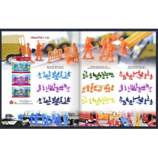 Norev- Blister 36 Figurines 1/64ème Multigam Assortis, 318992, 0