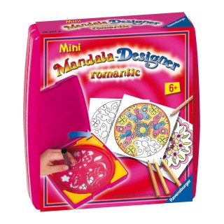 Ravensburger – Mandala Designer – Mini – Dessin – Loisir créatif – Kit voyage – Pochoir – Romantic – Activité créative – Enfant 