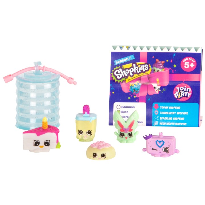 Shopkins - HPK80 - SK7 Party - Blister 5 Pack - 5 1 Lanterne - Modèle Aléatoire