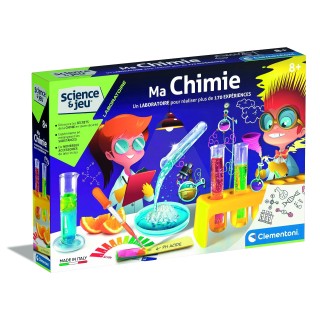 Clementoni - Science & Jeu - Ma Chimie - Jeu Scientifique - Laboratoire Pour Réaliser Plus de 170 Expériences Sans Danger - Pour