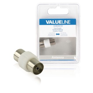 Coupleur coaxial à connecteur coaxial Femelle vers coaxial Femelle Blanc