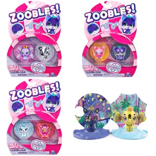 Zoobles Jouet - Pack 2 Animaux - Boules Magiques Colorées Transformables en Animaux Fantastiques avec Maisons Magiques - 6061774