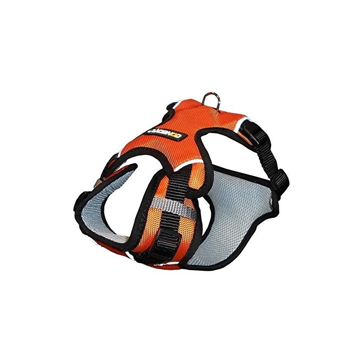 NUMAXES Harnais Sport Coneck'T - L : 80-105cm - Orange - Pour chien