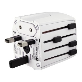 Hama Adaptateur de voyage "MUV Micro" (à 2 pôles, pour Type A (Amerique), Type C, CEE 7 / 16 (Europe), Type I (Australie)) Blanc