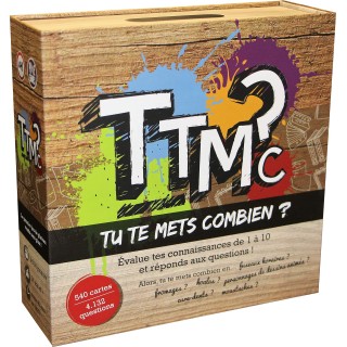 TTMC - Tu Te Mets Combien ? - Jeu de société ambiance - Evalue tes connaissances de 1 à 10 - Quiz Culture générale - 2 à 16 joue