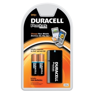 Duracell Pocket Charger - chargeurs de Batterie (140 g, Noir, Outdoor Battery Charger, AA, iPod Classic, iPod Nano, Motorola RAZ