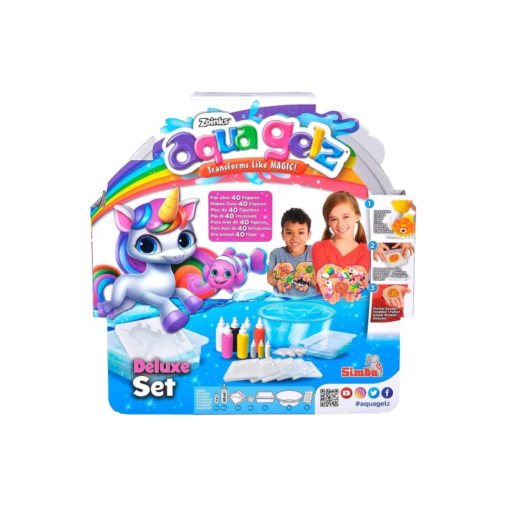 Simba Aqua Gelz Deluxe Set de Figurines Souples en 3D, Gel de Couleur Plongeant dans des moules à partir de 8 Ans, 106322452, Mu