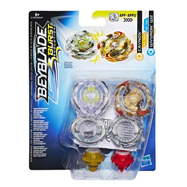 Beyblade Burst Evolution bey caynox et wyrvon W2 multicolore - Hasbro European Trading b.v e1064 - Version Espagnole