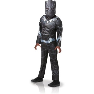 Rubies - Avengers Officiel - Déguisement luxe Black Panther sur cintre (Enfant) - Taille 3-4 ans