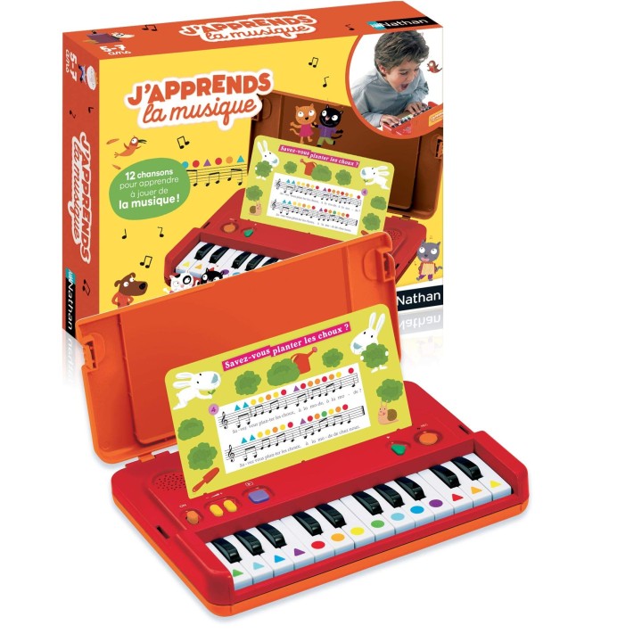 Nathan – J'apprends la Musique – Jeu éducatif - Initiation au piano - – 12 mélodies pour apprendre la musique – Dès 5 ans