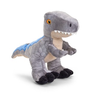 Keel Toys KEELECO - Peluche 100% recyclée - Jouet écologique pour Enfant - Dinosaure Vélociraptor 26cm - SE1481